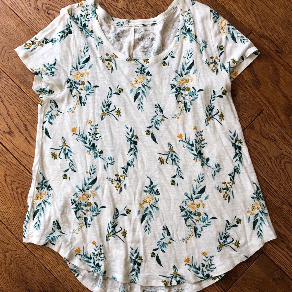 Lucky Brand linen blend top, like new